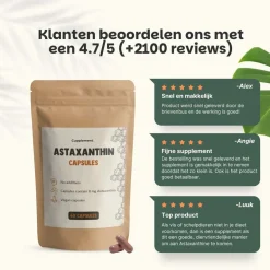 Cupplement 20% korting | Astaxanthine Capsules 8 mg< Natuurlijke Supplementen