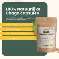 20% korting | Chaga Capsules 500 mg Biologisch|Cupplement Online