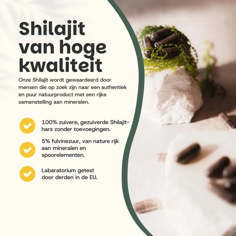 Cupplement 10% korting | Combideal Shilajit Extract (5%) Capsules 500 mg< Natuurlijke Supplementen