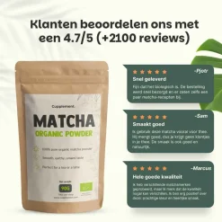 Cupplement 17% korting | Combideal Matcha Poeder met Matcha Whisk< Thee