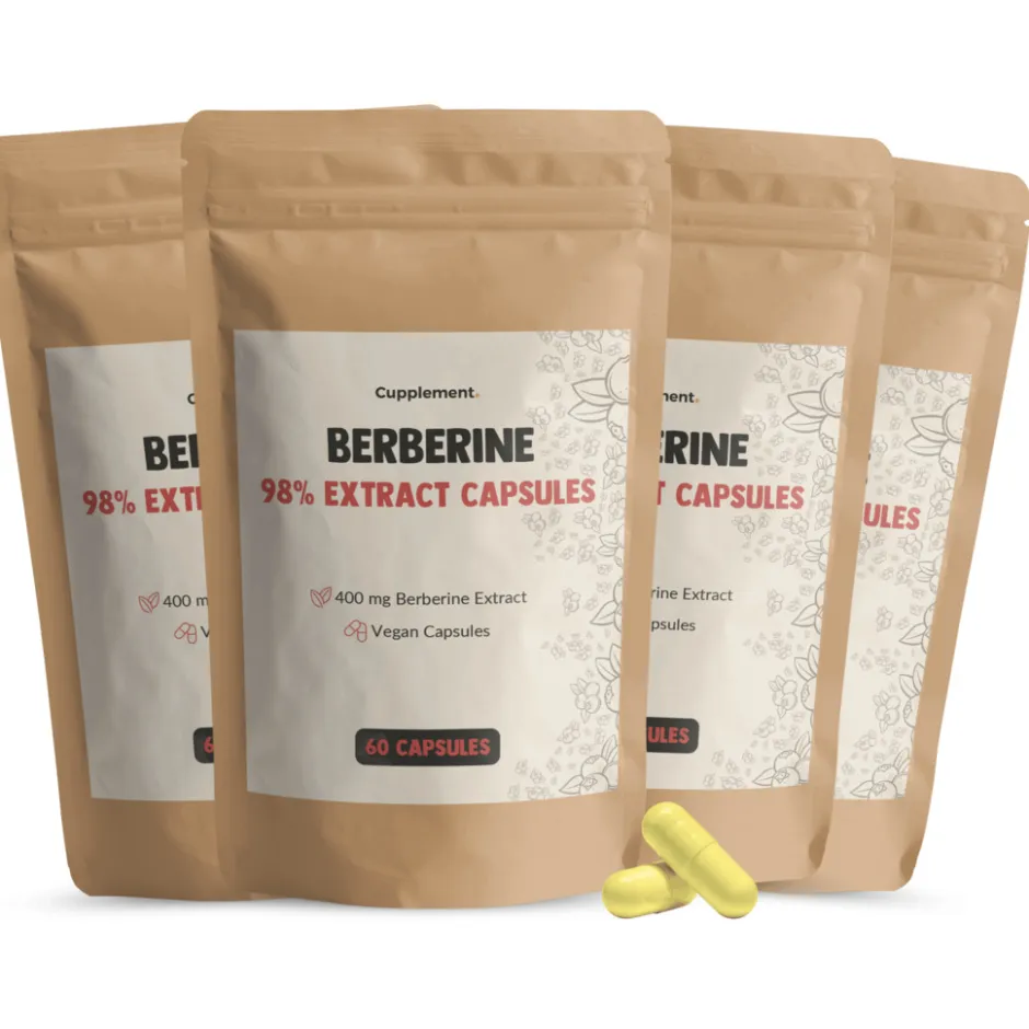 Cupplement 45% korting | Multipack Berberine Extract Capsules 400 mg< Natuurlijke Supplementen