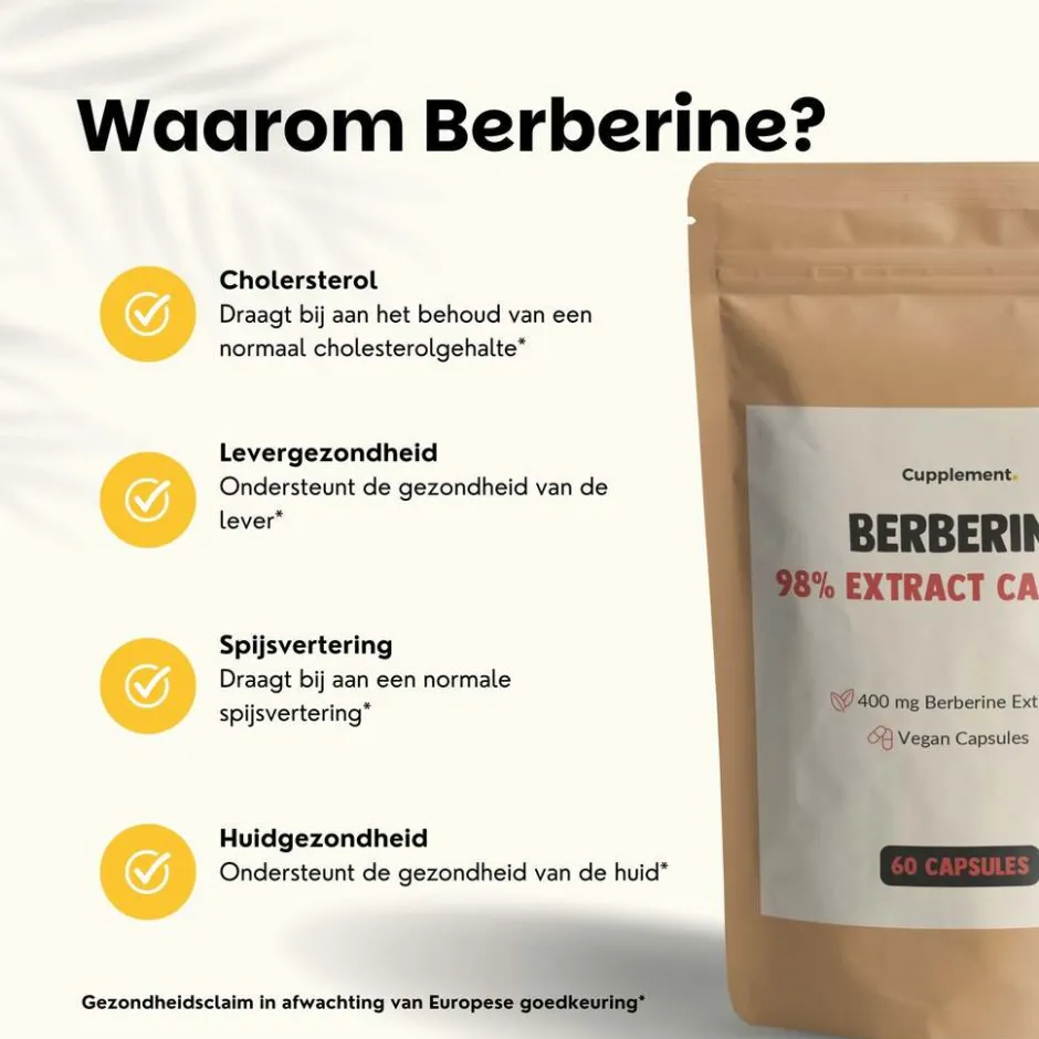 Cupplement 45% korting | Multipack Berberine Extract Capsules 400 mg< Natuurlijke Supplementen