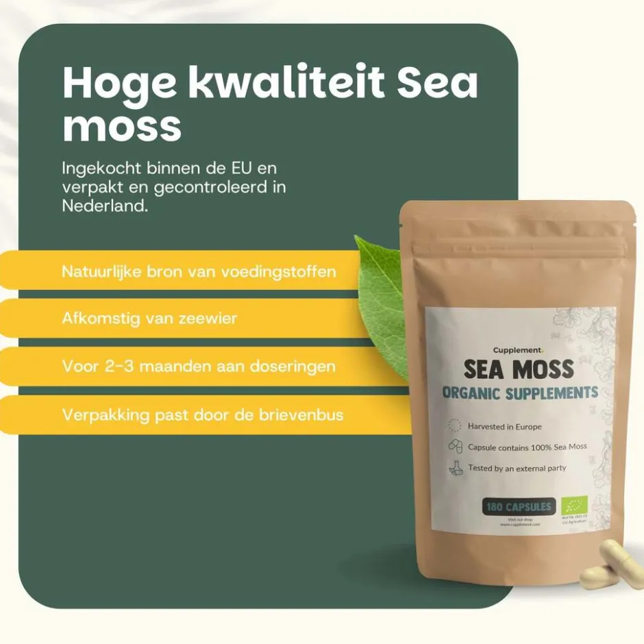 Cupplement 45% korting | Multipack Sea Moss Capsules 500 mg Biologisch< Natuurlijke Supplementen