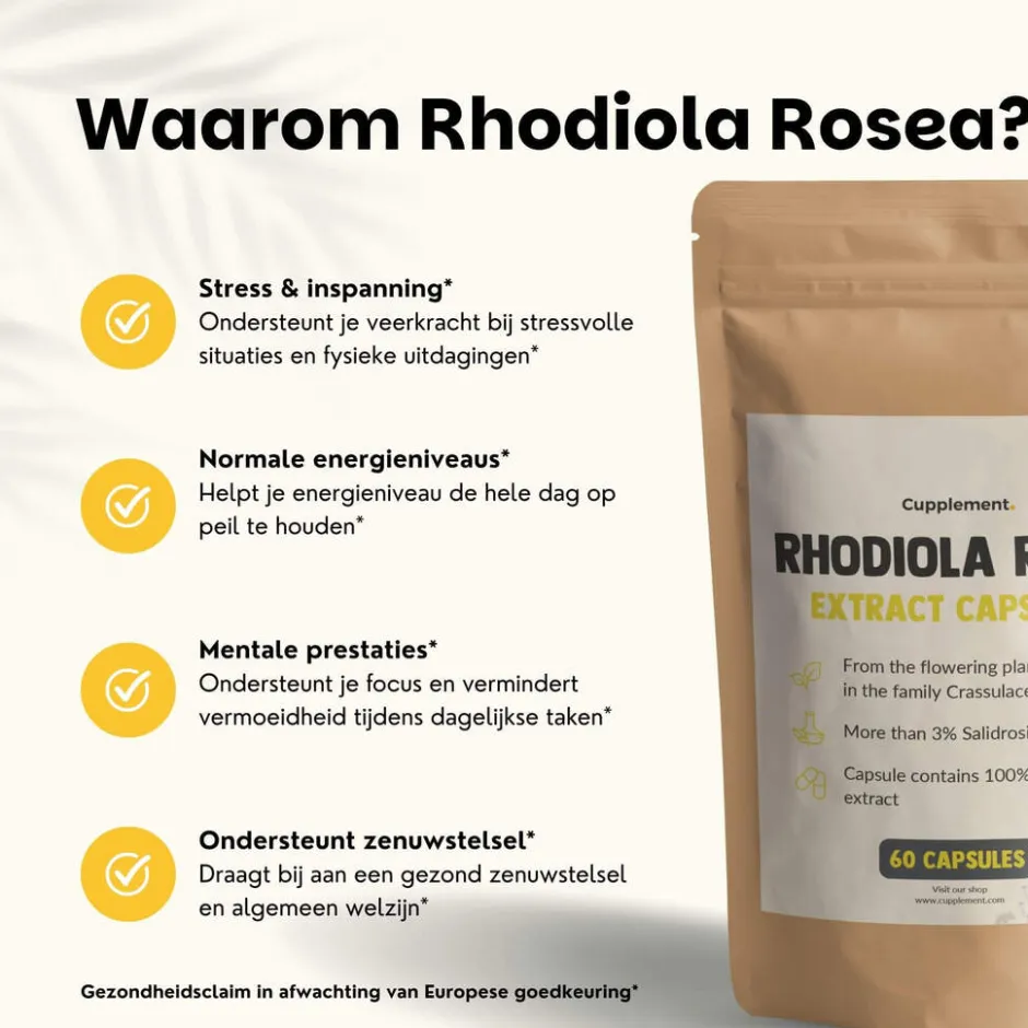 45% korting | Multipack Rhodiola Rosea Capsules 500 mg|Cupplement Clearance