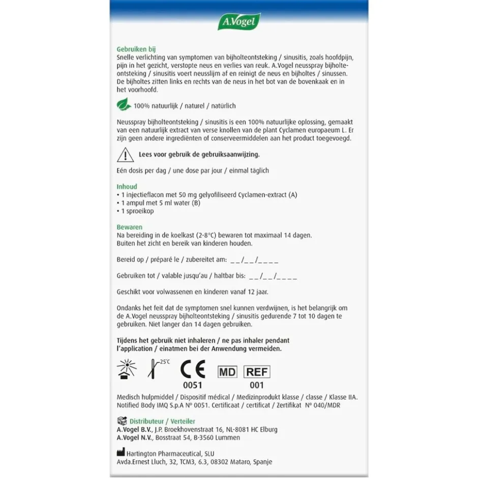 A.Vogel A. Vogel Bijholteontsteking Neusspray< Natuurlijke Zelfzorgmiddelen|Luchtwegen