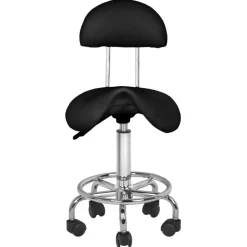 Activeshop ergonomische cosmetische kapperskruk zadelkruk met rugleuning en in hoogte verstelbaar| Sale