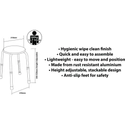 Aidapt vb511ab douchekruk< Badkamer En Toilethulpmiddelen