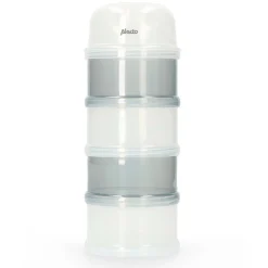 Alecto BF-4 - Melkpoedertoren, 4 grote stapelbare bakjes , verdeeltuit, wit/grijs< Flesvoedingsaccessoires