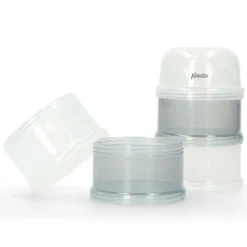 Alecto BF-4 - Melkpoedertoren, 4 grote stapelbare bakjes , verdeeltuit, wit/grijs< Flesvoedingsaccessoires