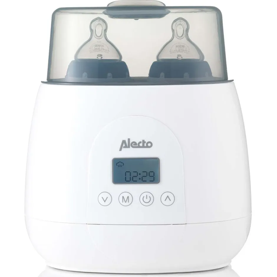 BW700TWIN - Snelle digitale duo flessenwarmer voor opwarmen, sterilisatie en ontdooien, wit|Alecto Online