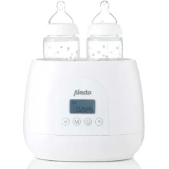 BW700TWIN - Snelle digitale duo flessenwarmer voor opwarmen, sterilisatie en ontdooien, wit|Alecto Online