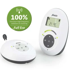 Alecto DBX-115 - Babyfoon Full Eco DECT, wit/antraciet< Baby Elektronica|Babyfoons
