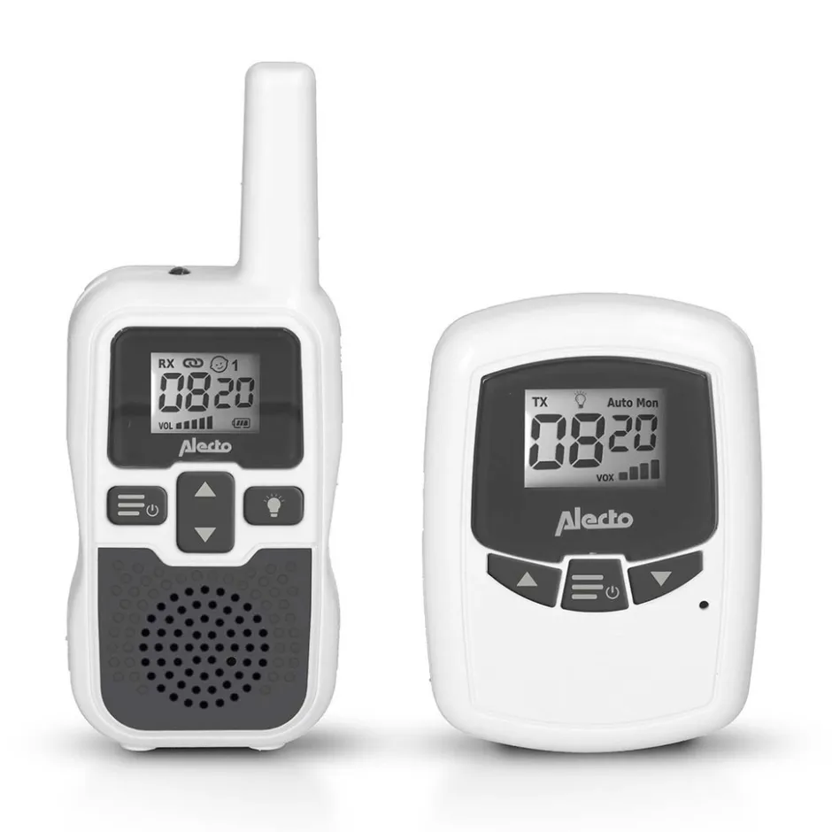 DBX-80 - Babyfoon met groot bereik tot 3.000 meter, wit/antraciet|Alecto Outlet