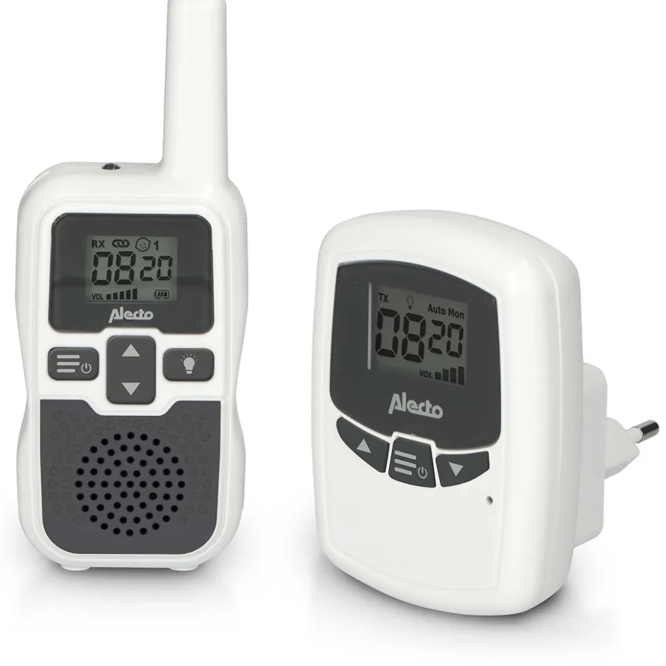 DBX-80 - Babyfoon met groot bereik tot 3.000 meter, wit/antraciet|Alecto Outlet