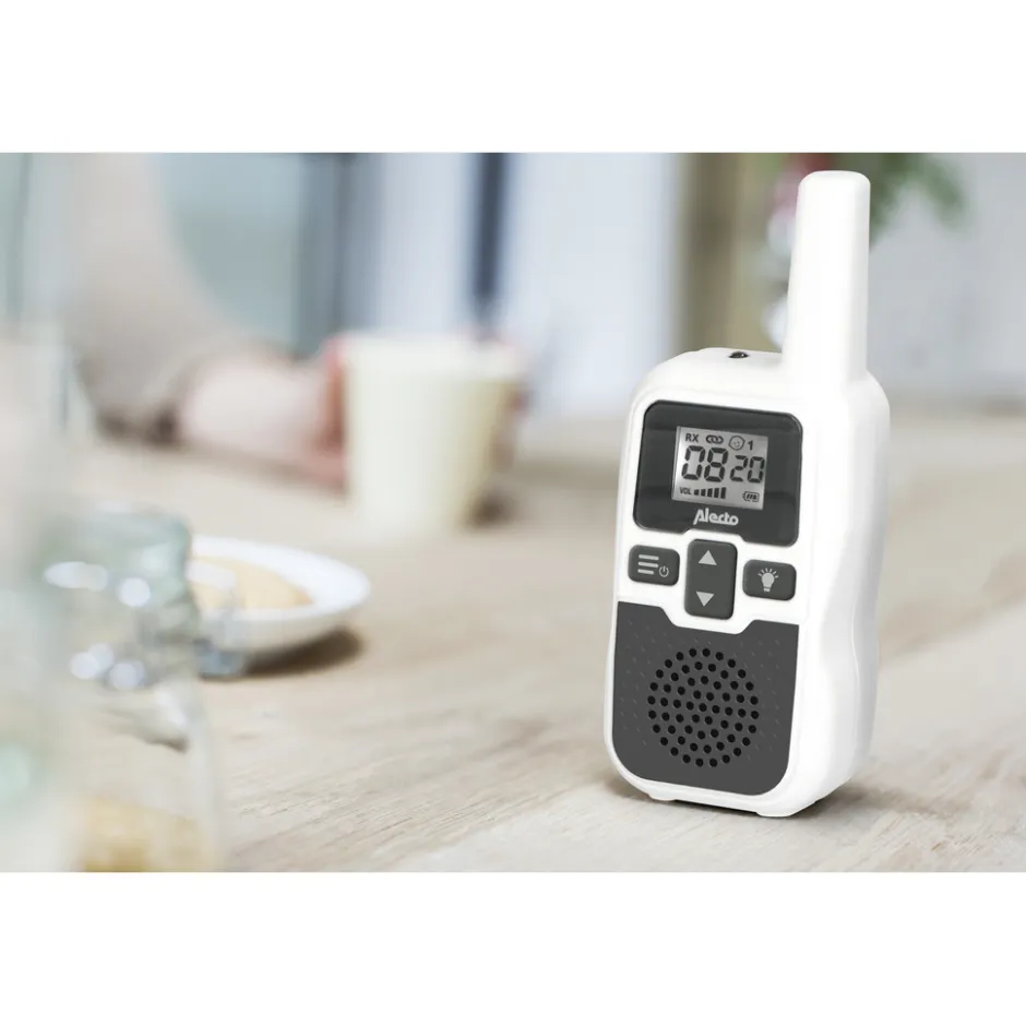 DBX-80 - Babyfoon met groot bereik tot 3.000 meter, wit/antraciet|Alecto Outlet