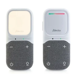 Alecto DBX135 - Moderne Full Eco audio babyfoon met heldere DECT-geluidskwaliteit, lange stand-by tijd en nachtlampje - Wit/Grijs< Baby Elektronica|Babyfoons