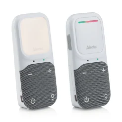 Alecto DBX135 - Moderne Full Eco audio babyfoon met heldere DECT-geluidskwaliteit, lange stand-by tijd en nachtlampje - Wit/Grijs< Baby Elektronica|Babyfoons