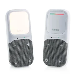 Alecto DBX135 - Moderne Full Eco audio babyfoon met heldere DECT-geluidskwaliteit, lange stand-by tijd en nachtlampje - Wit/Grijs< Baby Elektronica|Babyfoons