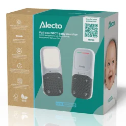 Alecto DBX135 - Moderne Full Eco audio babyfoon met heldere DECT-geluidskwaliteit, lange stand-by tijd en nachtlampje - Wit/Grijs< Baby Elektronica|Babyfoons