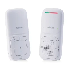 Alecto DBX130 - Moderne Full Eco audio babyfoon met heldere DECT-geluidskwaliteit en lange stand-by tijd - Wit< Baby Elektronica|Babyfoons