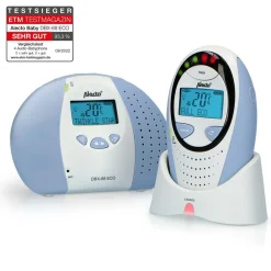 Alecto DBX-88 ECO - Full Eco DECT babyfoon met display, wit/blauw< Baby Elektronica|Babyfoons