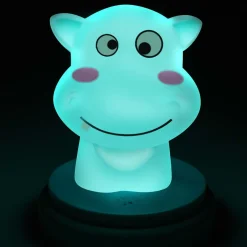 SILLY HIPPO - LED nachtlampje, nijlpaard, blauw|Alecto Best