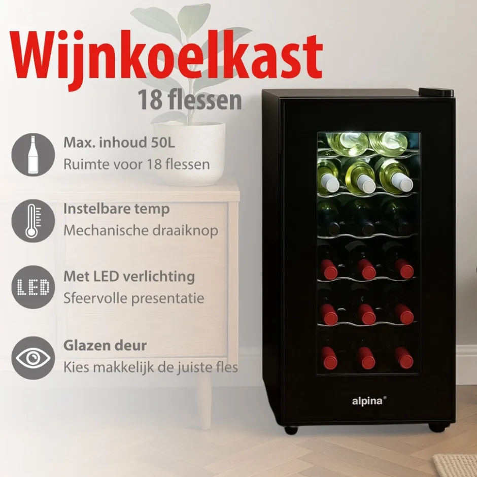 Alpina Wijnkoelkast MEAWI4670/002< Koelkasten En Vriezers