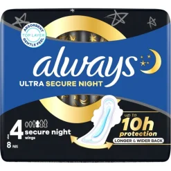 Ultra Secure Night Maandverband|Always Discount