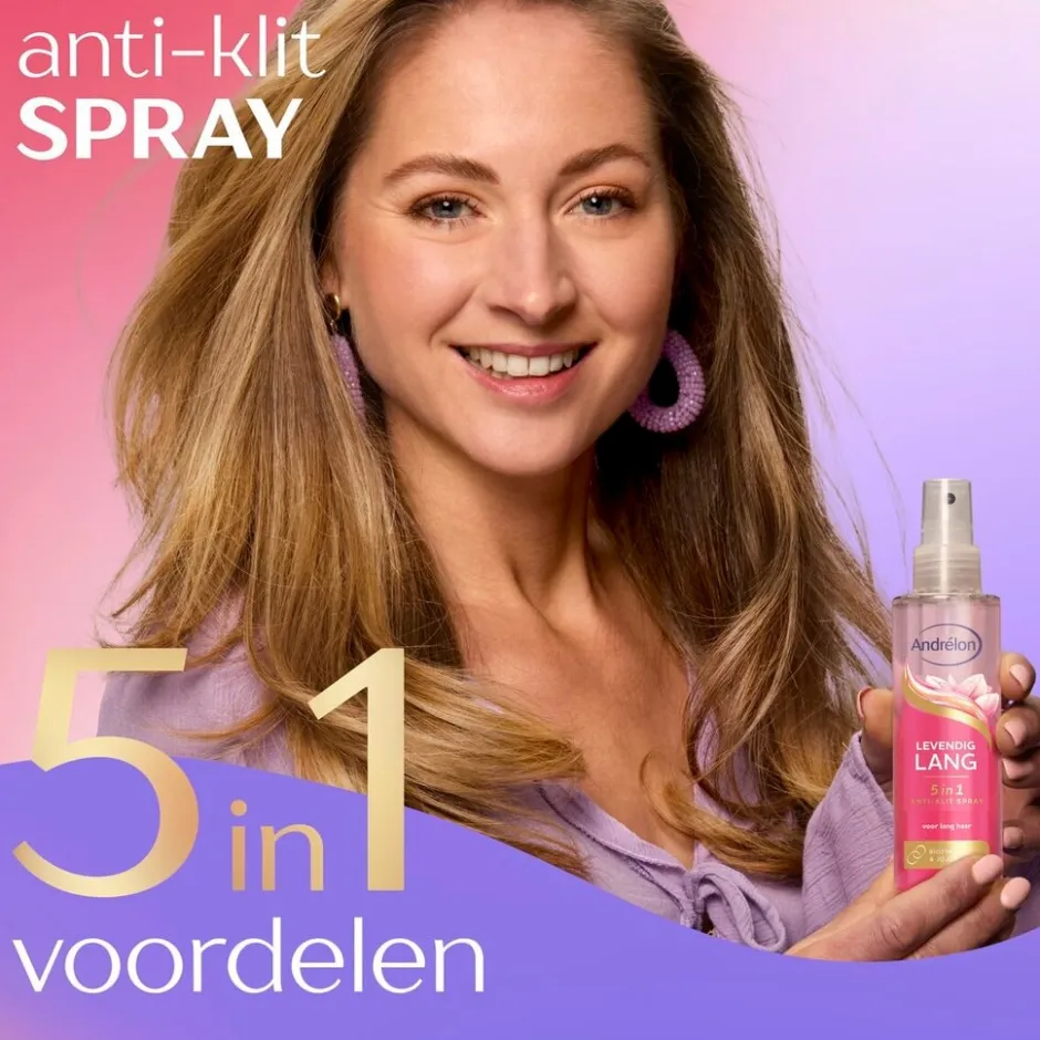 Andrélon Levendig Lang 5-in-1 Anti-Klit Spray|Andrelon