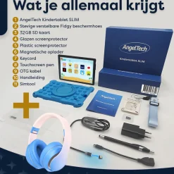 AngelTech Kinderpakket SLIM - Kindertablet + Kinderkoptelefoon< Tablets