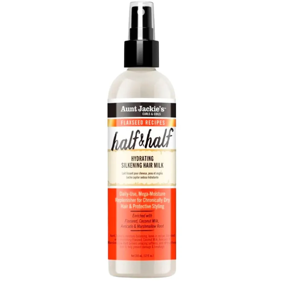Aunt Jackie's Curls & Coils Flaxseed Recipes Half & Half Hydrating Silkening Hair Milk< Krullenverzorging