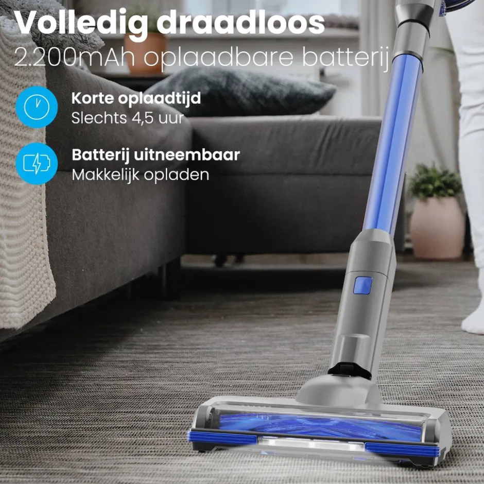 Auronic Draadloze Steelstofzuiger< Stofzuigers