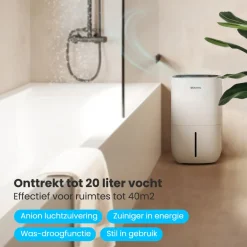 Auronic Luchtontvochtiger en Luchtreiniger 20L per dag< Luchtbevochtiger