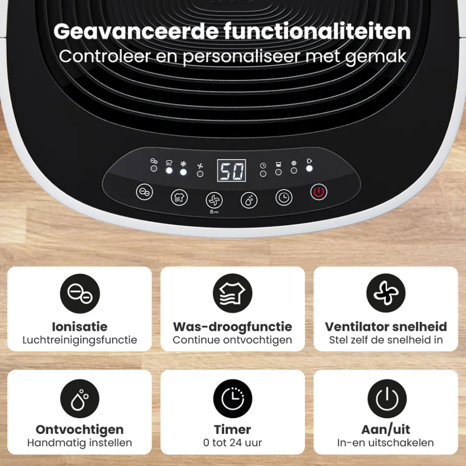 Auronic Luchtontvochtiger en Luchtreiniger 20L per dag< Luchtbevochtiger