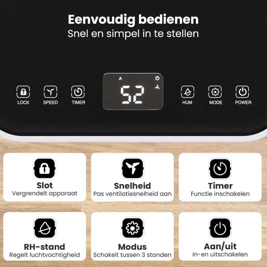 Auronic Luchtontvochtiger 10L per dag< Luchtbevochtiger