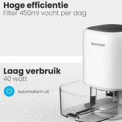 Auronic Luchtontvochtiger 450mL per dag< Luchtbevochtiger