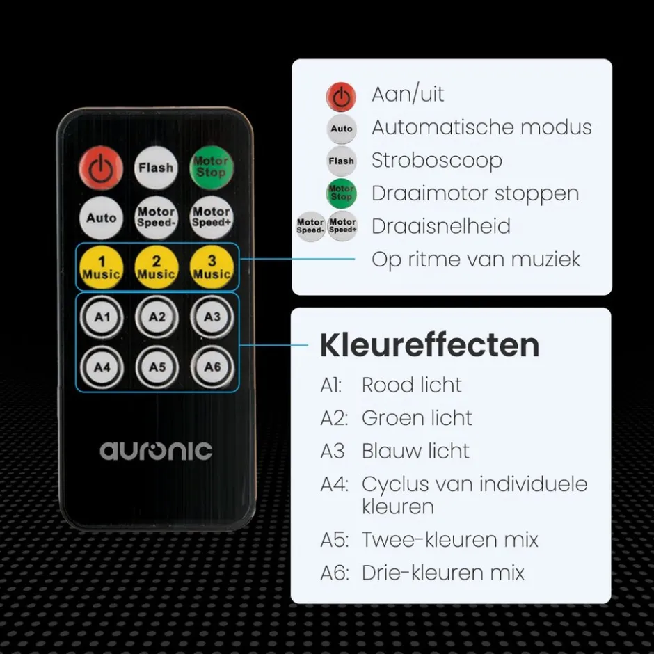 Auronic Roterende Discolamp< Verlichting