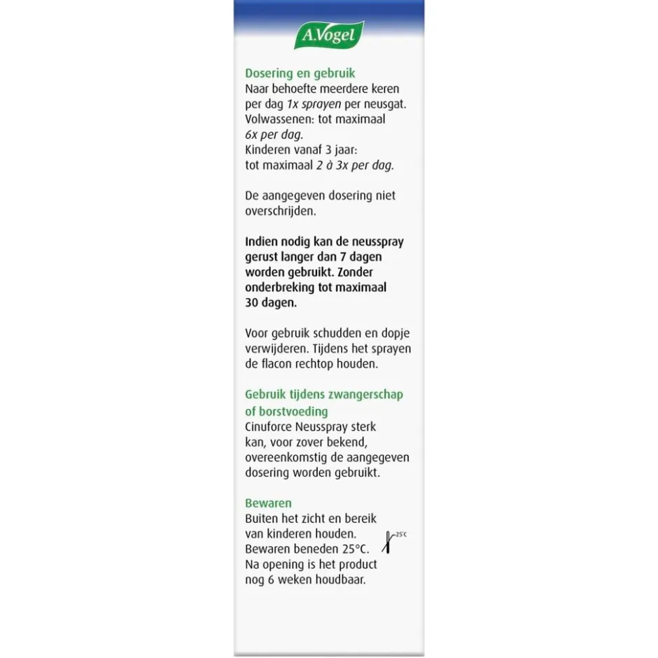 A.Vogel Cinuforce Forte Neusspray< Luchtwegen