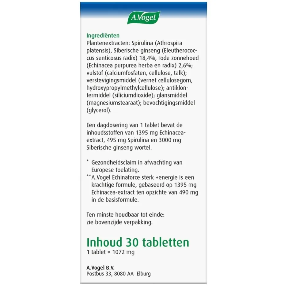 Echinaforce Sterk** + Energie2* Tabletten|A.Vogel Sale