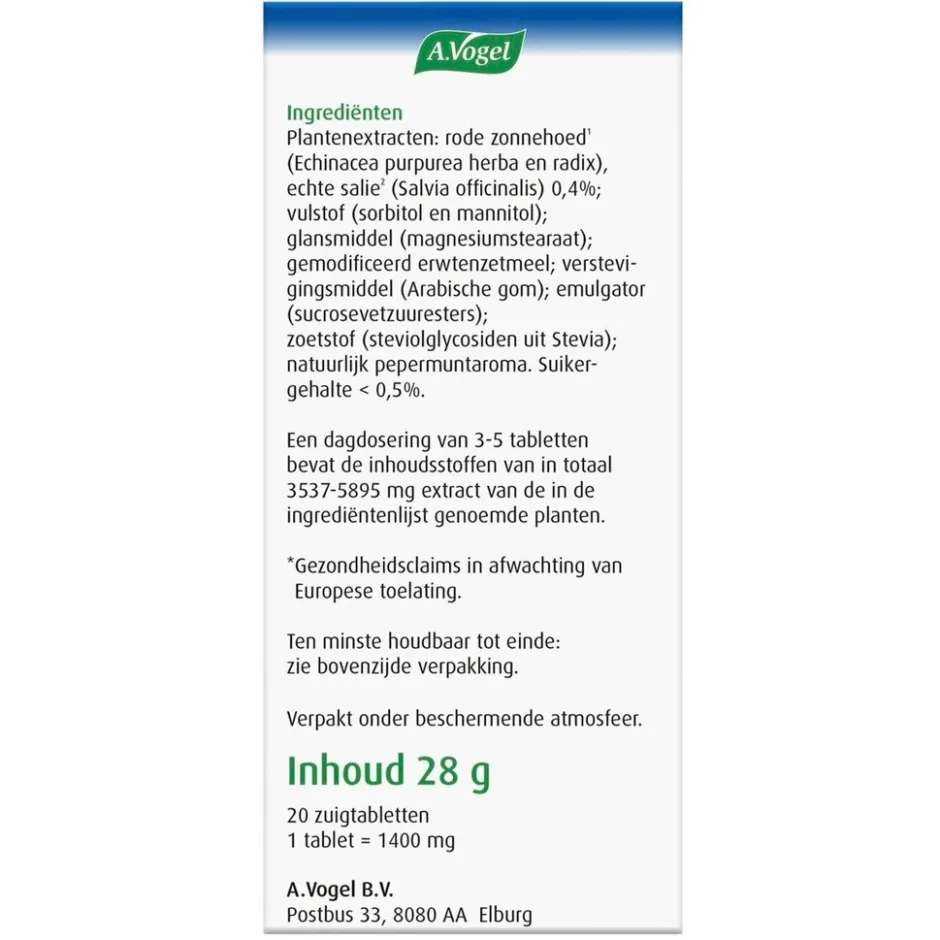 A.Vogel Keeltabletten< Natuurlijke Supplementen