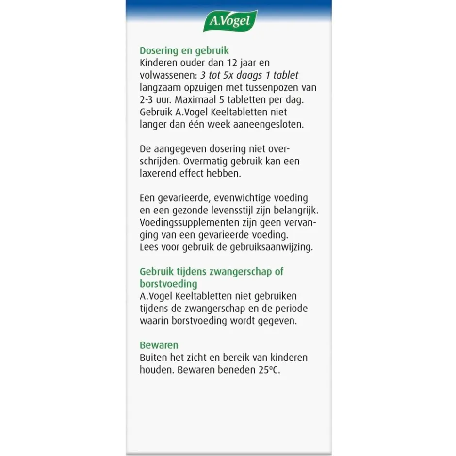 A.Vogel Keeltabletten< Natuurlijke Supplementen