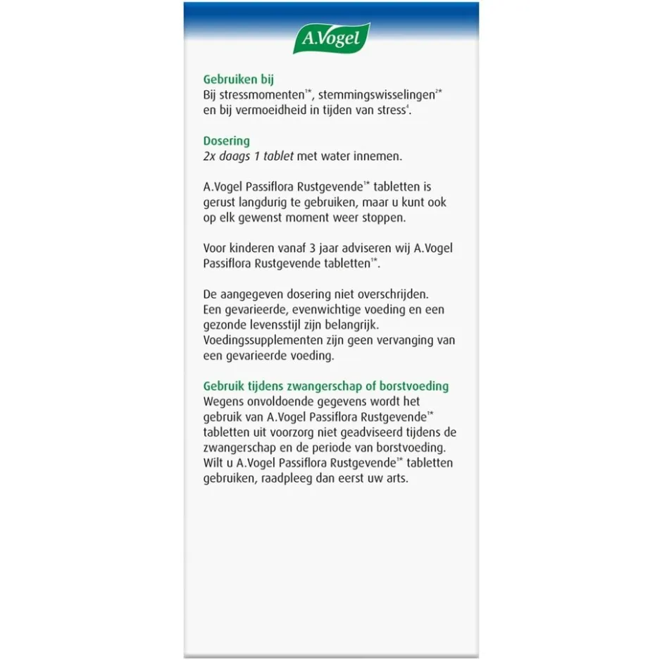 Passiflora Stemmingswisselingen2* Rustgevende1* Tabletten|A.Vogel New