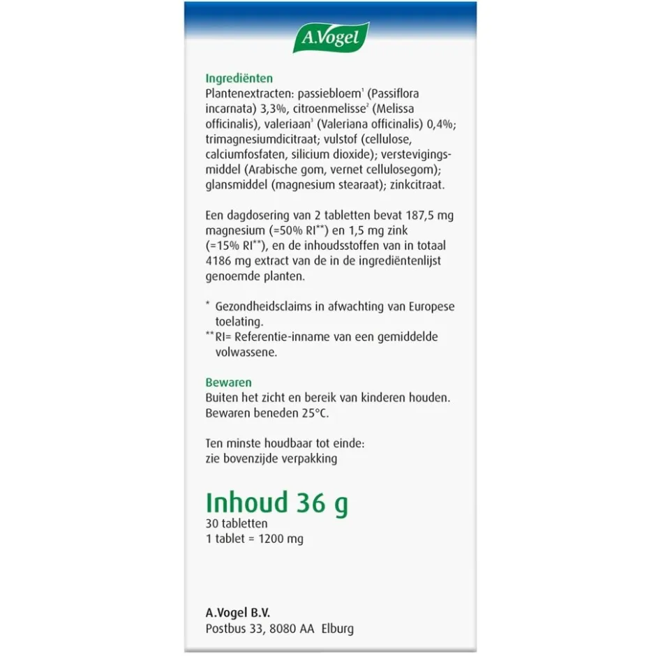 Passiflora Stemmingswisselingen2* Rustgevende1* Tabletten|A.Vogel New