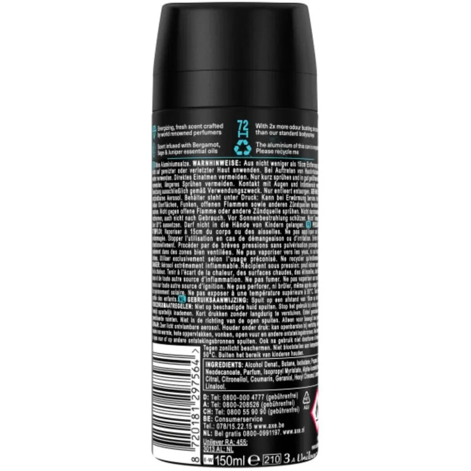 Aqua Bergamot Deodorant & Bodyspray|Axe Fine Fragrance Discount