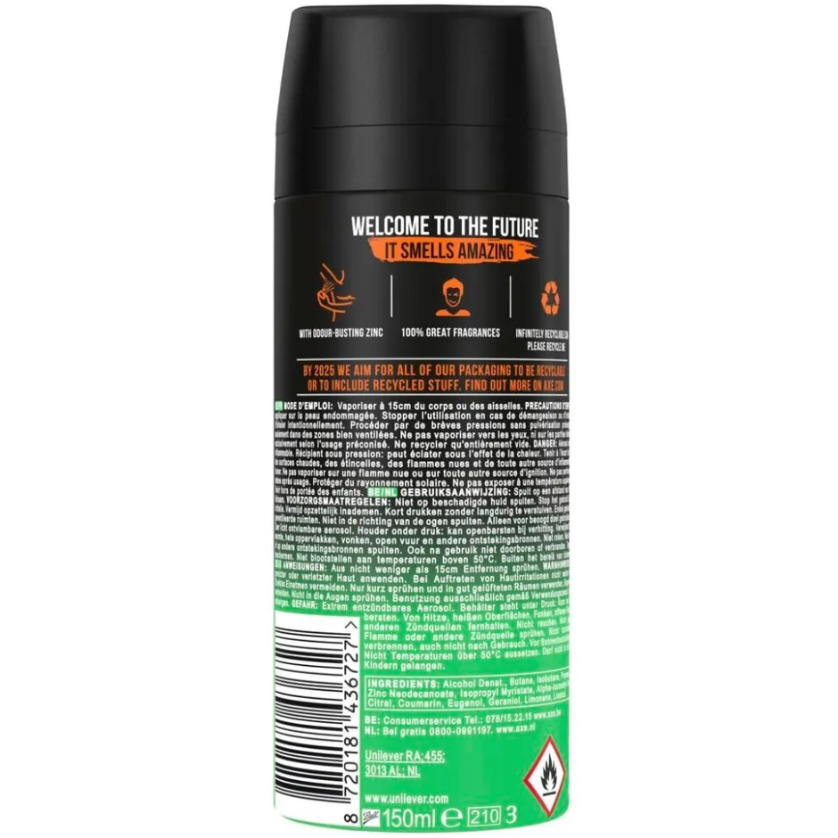 Axe Jungle Fresh Deodorant & Bodyspray< Deospray