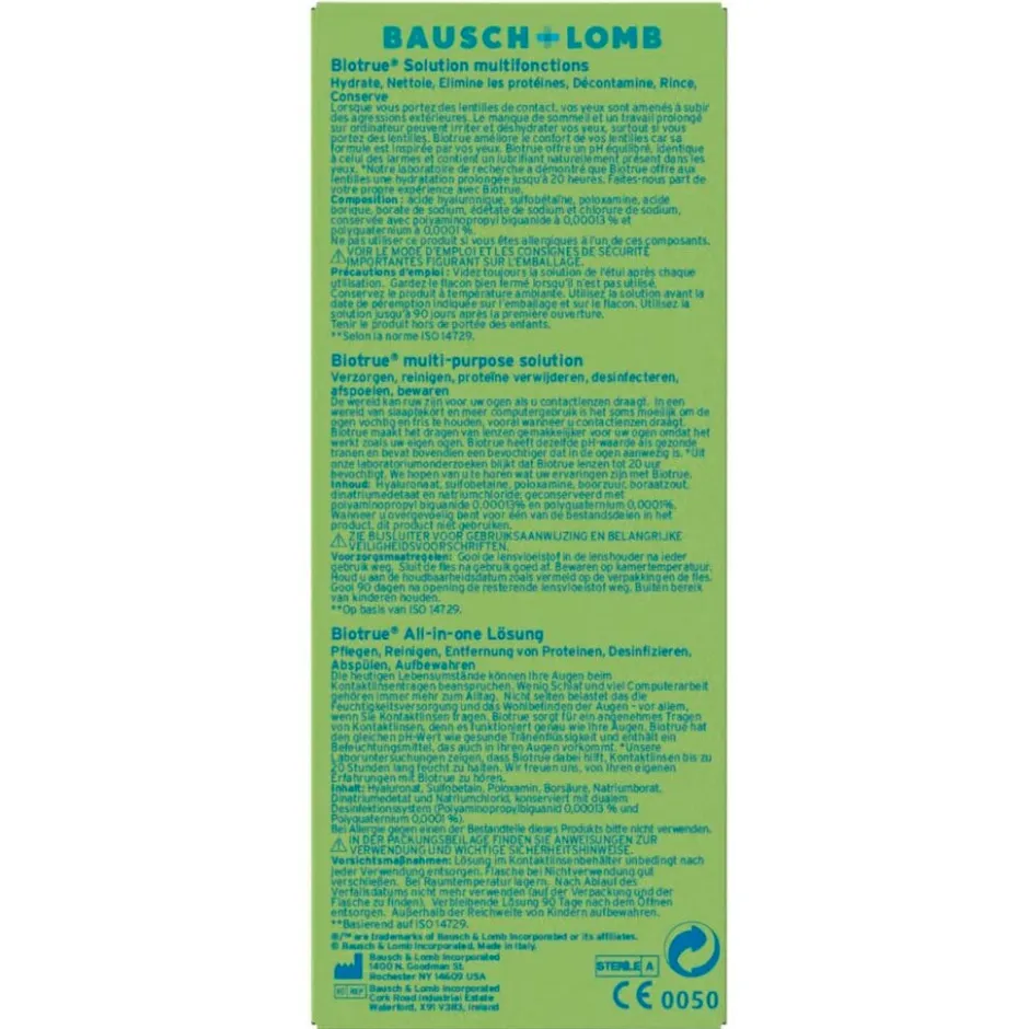Bausch + Lomb Biotrue Multi-Purpose Solution Lenzenvloeistof|Bausch & Lomb Clearance