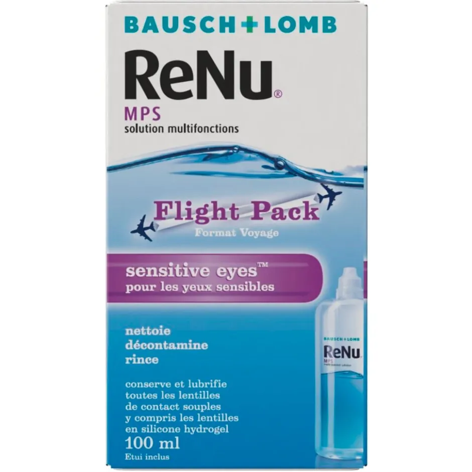 Bausch & Lomb ReNu MPS Sensitive Eyes Flightpack< Lenzenvloeistof|Mini Reisverpakkingen