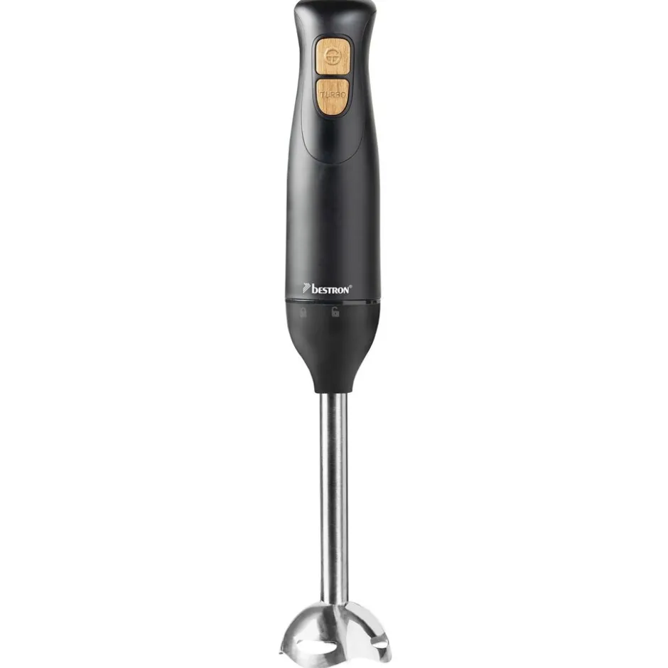 Bestron Staafmixer ASM600BW Zwart/Hout| Discount