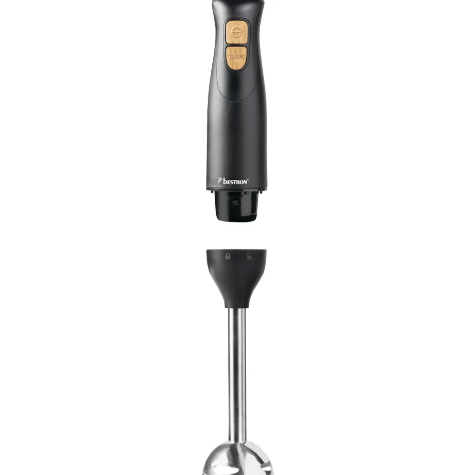 Bestron Staafmixer ASM600BW Zwart/Hout| Discount