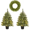 Black Box Trees Kunstkerstboompjes met krans verlicht< Kerstartikelen